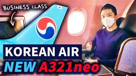 Korean Air New A321neo Business Class Amazing New Cabin Youtube