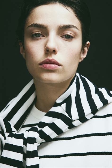 Fine Knit Top Whiteblack Striped Ladies Handm Gb