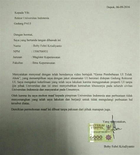 Contoh Surat Perjanjian Cerai Diatas Materai Pernyataan Cerai Contoh