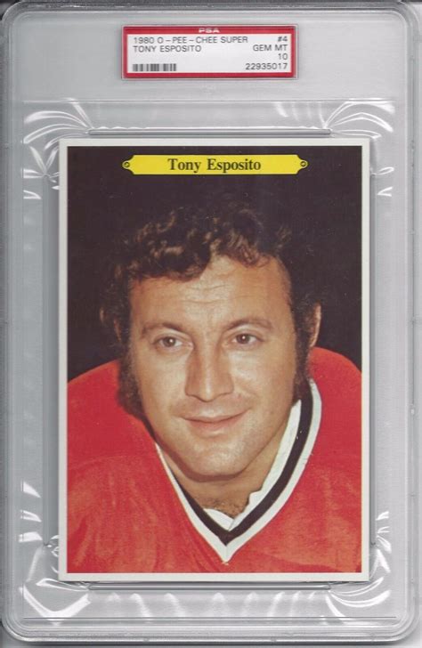 Pop 2 1980 O Pee Chee SUPER 4 Tony ESPOSITO PSA 10 HOF