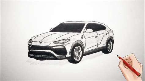 How To Draw A Lamborghini Drawing Lamborghini Urus Step By Step Youtube