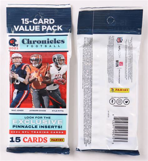 2021 Panini Chronicles Football 15 Card Jumbo Value 12 Pack Box