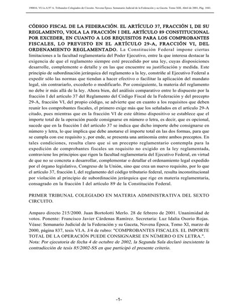 código fiscal de la federación el artículo 37 fracción i de su