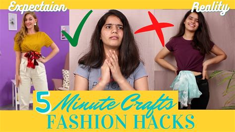 Testing Out Viral Fashion Hacks By 5 Minute Crafts The Twin Sisters Youtube