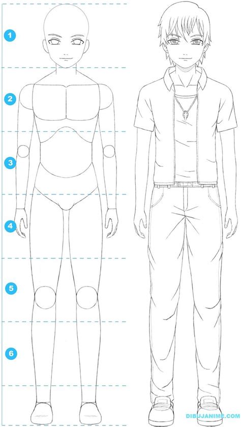 Como Dibujar A Un Hombre Anime Rostro Y Cuerpo Pasó A Paso Anime