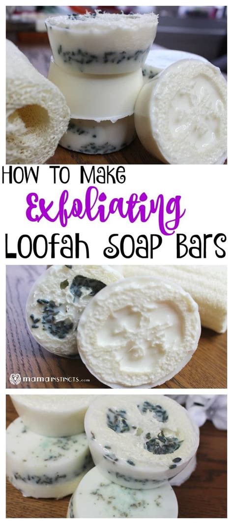 How To Make Exfoliating Loofah Soap Bars Homemade Soap Recipes Diy Soap Bars Homemade Loofah