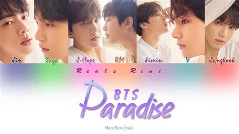 PARADISE 낙원 BTS 방탄소년단 Color Coded Lyrics Han Rom Indo YouTube