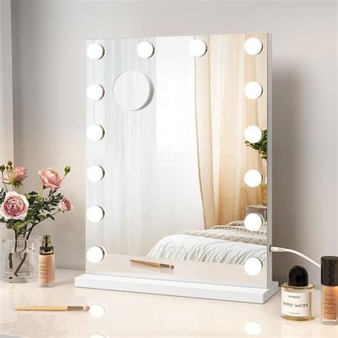 Dripex Miroir Maquillage Lumineux X Cm Ampoule Led