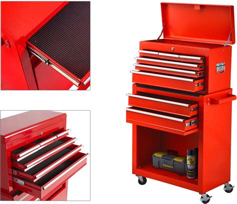 Buy 8 Drawer Tool Box Tool Chest Portable Large Rolling Tool Box Tool