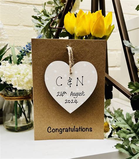 Personalised Wedding Card Heart T Keepsake By Craft Heaven Designs