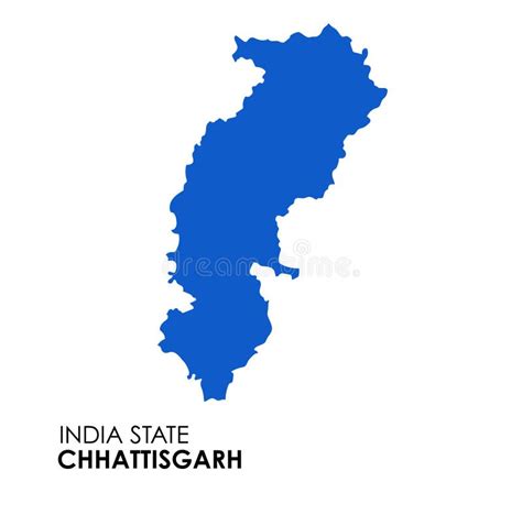 Chhattisgarh Map Of Indian State Chhattisgarh Map Illustration Stock