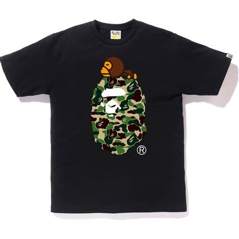 Pre Owned Bape Abc Milo On Big Ape Tee Blackgreen Modesens Bape T