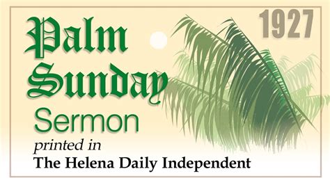 Palm Sunday Sermon Youtube