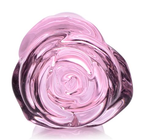 Btys Ag Sml Pink Rose Glass Anal Plug Small Honey S Place