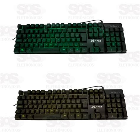 Teclado Gamer Fio Usb Rgb Knup Kp