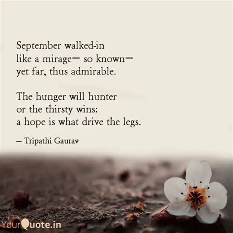 September Walked In Like Quotes Writings By Tripathi Gaurav