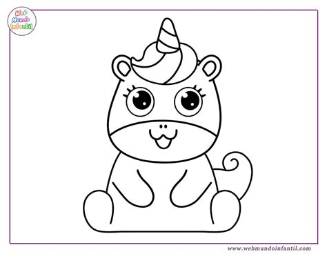 Dibujos De Unicornios Kawaii Para Colorear Web Mundo Infantil