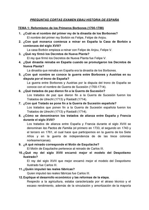 Preguntas ebau historia de España resueltas