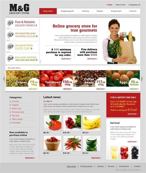 Grocery Store Website Template