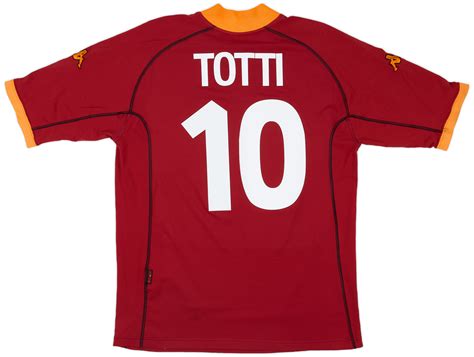 2001 02 Roma Home Shirt Totti 10 7 10 XXL