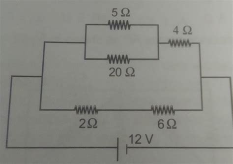 A Combination Of Five Resistors Are Connected To A Cell Of Emf 10