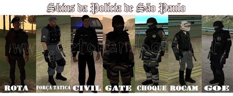 Pr Mods Gta Gta Sa Novo Pack De Skin Da Policia De S O Paulo