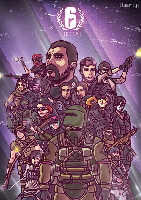 [2019] Endgame Inspired Drawing Of The Roster Rainbow Six Siege Dev