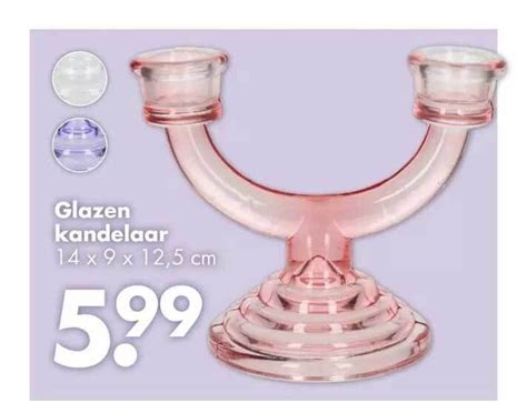 Glazen Kandelaar Aanbieding Bij Wibra