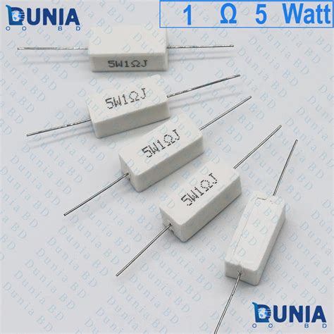 Ohm Watt Five Watt Resistor Ohms Carbon Film Resistance