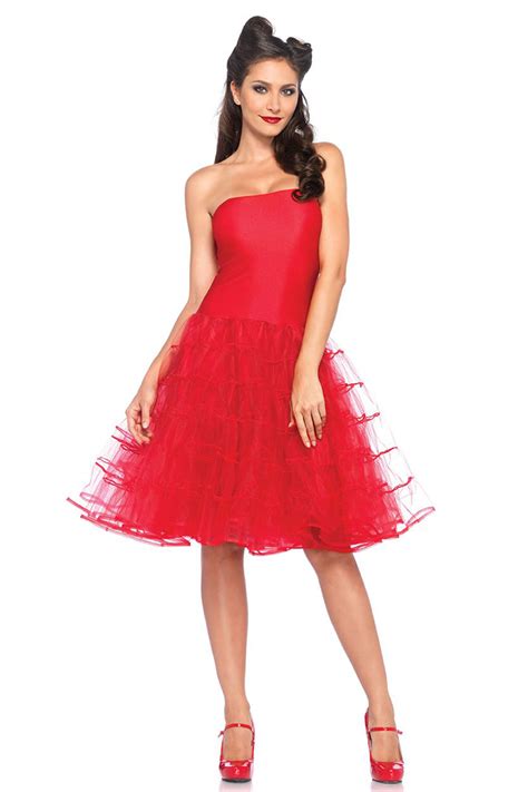 Costume Swing Dress With Tulle Skirt 85481 Red