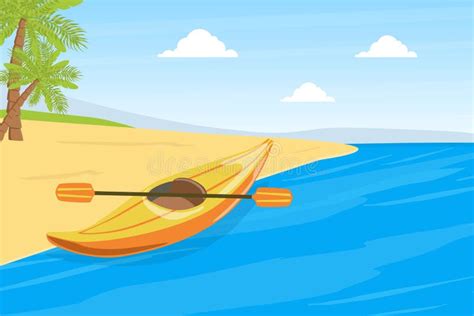 Wooden Canoe Small Boat On Bank Of River Or Lake Beautiful Summer