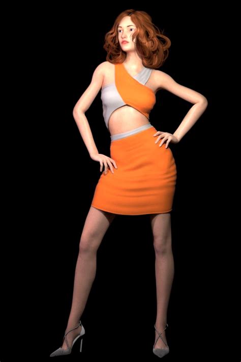 Woman Rigged Character D Model