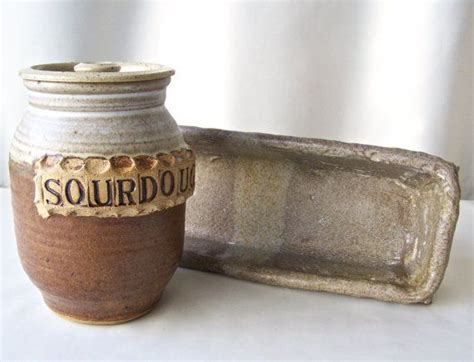 Vintage Sourdough Starter Crock Bread Pan Earthenware Hand Etsy