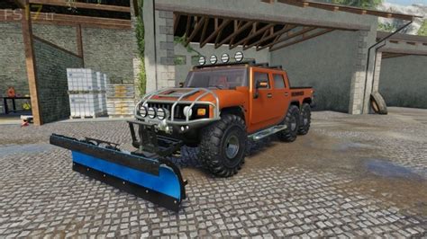 Hummer H2 6x6 With Snow Plow V 1 0 FS19 Mods