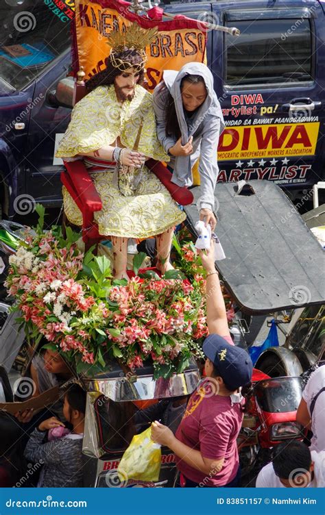 Black Nazarene Festival at Quiapo District Editorial Photography - Image of black, festival ...