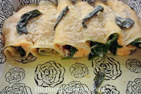 Recipe Box Butternut And Spinach Cannelloni With Brown Butter Sage The Painted Apron