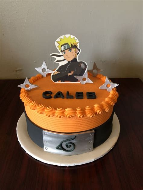 Naruto Anime Birthday Cake With Edible Image