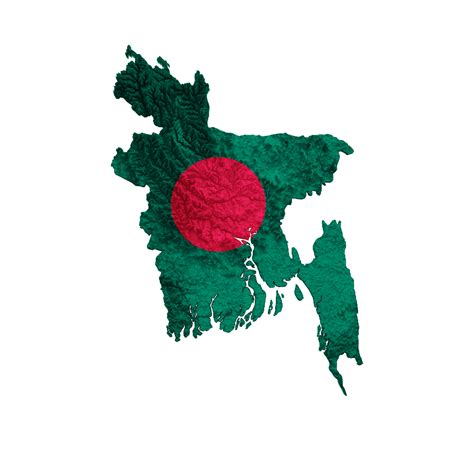 Bangladesh Map Bangladesh Flag Shaded Relief Color Height Map 3d