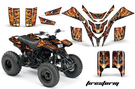 Yamaha Blaster Graphics Kit Firestorm Black Of