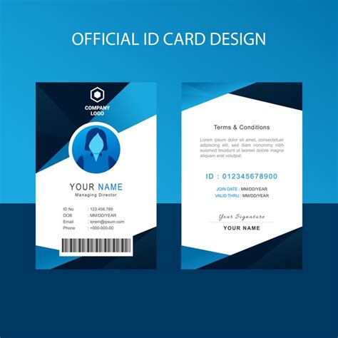 Premium Vector Vector Business Id Card Template With Minimalist Elements