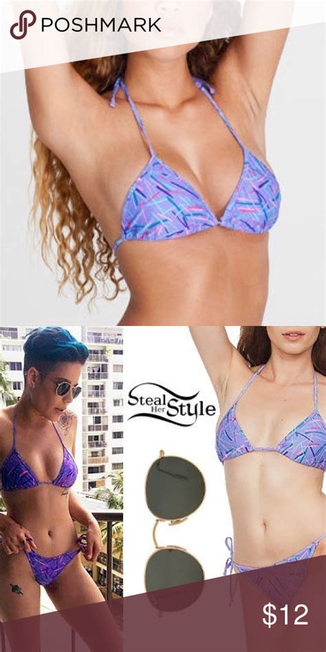 American Apparel Triangle Confetti Bikini Top Bikinis American Apparel Bikini Tops