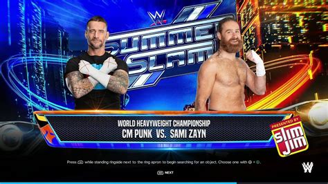 WWE 2K24 FULL MATCH CM Punk Vs Sami Zayn WWE Title Match YouTube