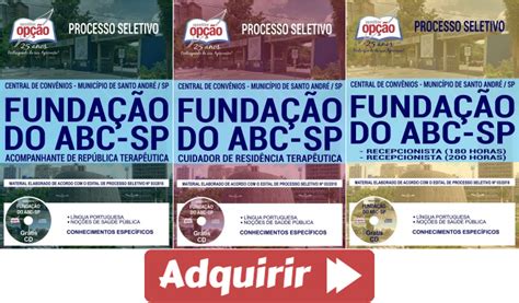 Apostilas de Estudo Processo Seletivo Fundação do ABC Santo André