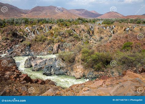 Epupa Falls On The Kuene River Namibia Stock Photo Image Of