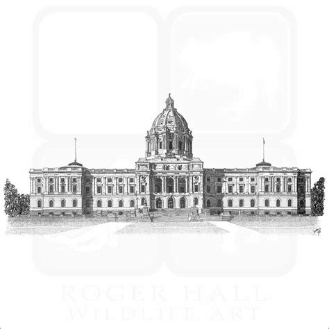 Minnesota State Capitol Building Saint Paul Signed Fine Art Print