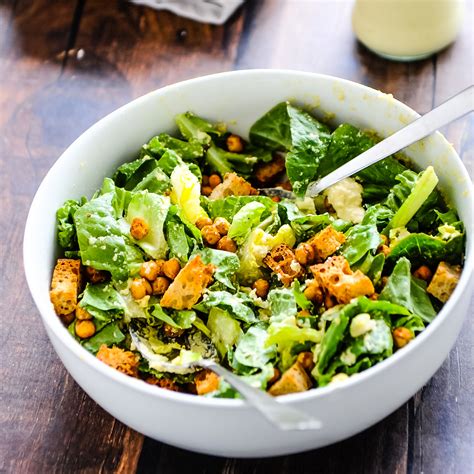 Caesarsalade Met Geroosterde Kikkererwten Veganrevolutie Nl