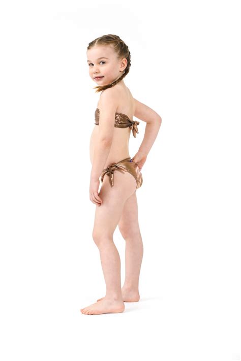 Bikini Laminato A Fascia Bambina Eden