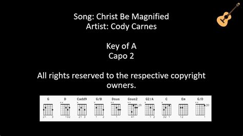 Christ Be Magnified By Cody Carnes Lyrics And Chords Capo 2 Youtube