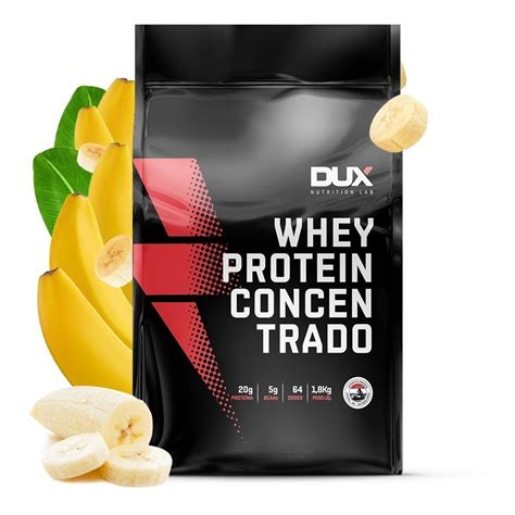 Whey Protein Concentrado 1 8kg Banana Dux Nutrition Submarino