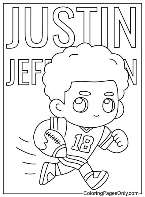 Justin Jefferson Coloring Pages Free Printable Coloring Pages In